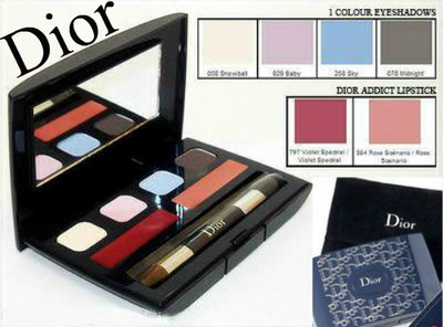 100 % AUTHENTISCH limitierte Auflage Dior Addict LOGO Multi-Make-up & Spiegel LIPPEN & AUGEN PALETTE