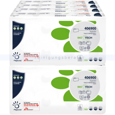 Toilettenpapier Papernet BIOTECH 3-lagig Zellstoff Großpaket Klopapier