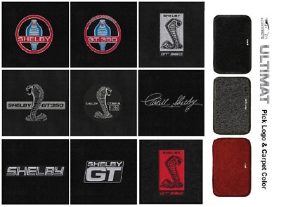 Lloyd Mats Ultimat Shelby Mustang Logos Front Floor Mats (2015-2022)