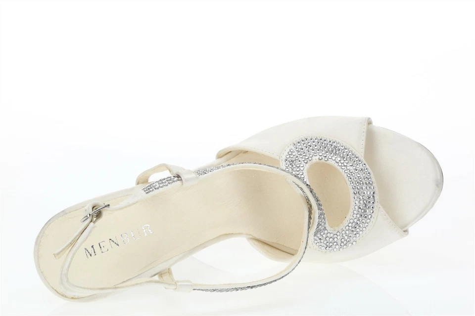 Sandalias de cuña para mujer MENBUR blancas con joyas talla 37 ¡NUEVO! Foto 4 de 4