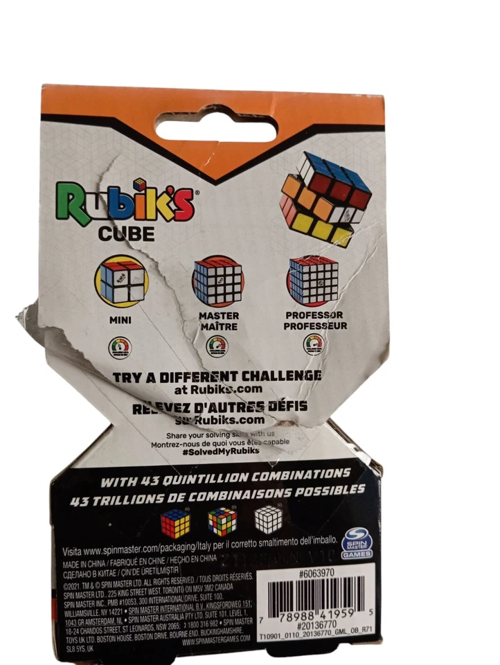 CUBO DI RUBIK ORIGINALE 3X3, 2X2, PER BAMBINI 8+, COLORI, ROMPICAPO MAC DUE PROF - Immagine 3 di 3