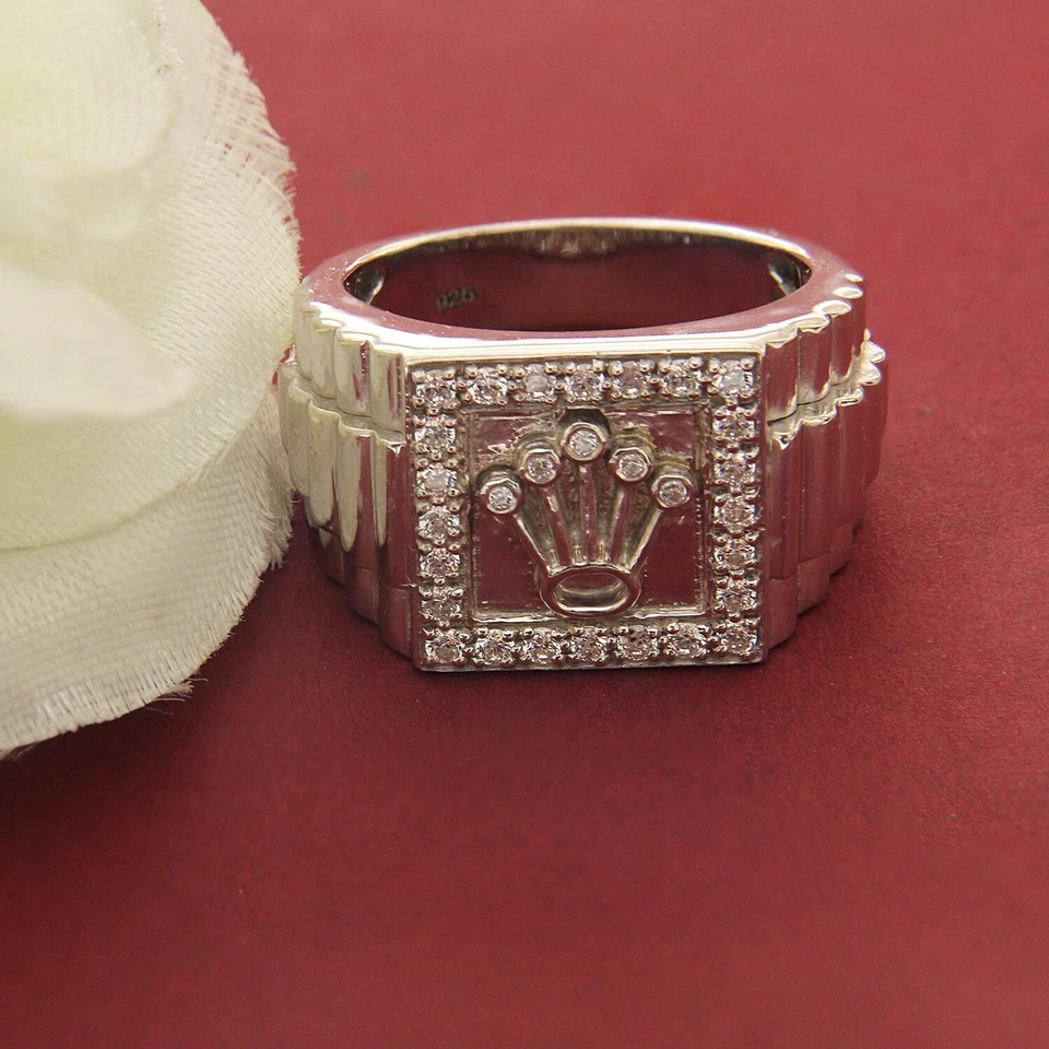 Обручальное кольцо из серебра 925 пробы круглой огранки с цирконием корона 1,25 карата размер 10,5 - Изображение 4 из 4