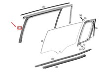 MERCEDES GLB X247 TÜRFENSTER FÜHRUNGSSCHIENE HINTEN RECHTS A2477352600 ORIGINAL MERCEDES GLB X247 TÜRFENSTER FÜHRUNGSSCHIENE HINTEN RECHTS A2477352600 ORIGINAL