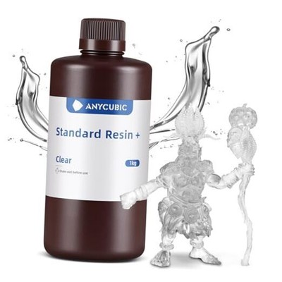  Upgraded Standard 3D Printer Resin, 405nm SLA Fast UV-Curing Resin, 1kg Clear