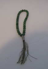 Green bracelet, 33 stones, worry/prayer beads, 10 inch