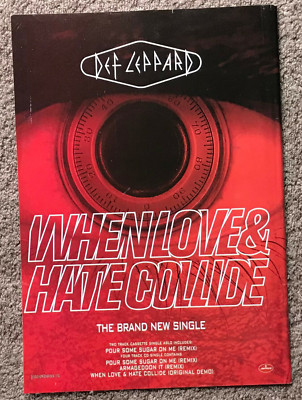 DEF LEPPARD - WHEN LOVE AND HATE COLLIDE 1995 full page UK magazine ad
