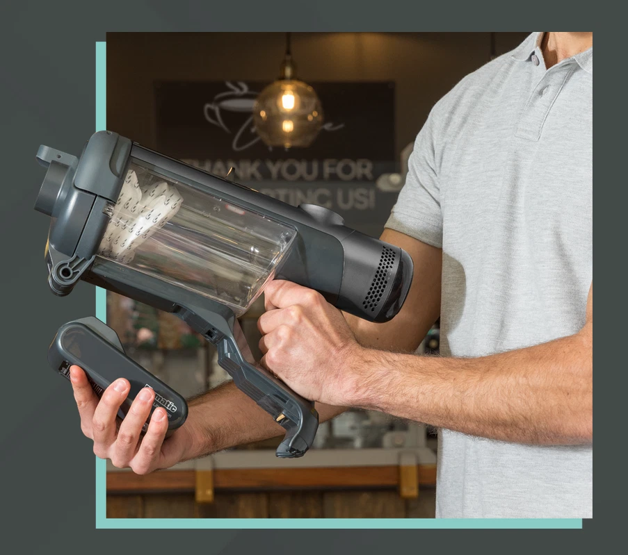 Numatic Aspirapolvere a Batteria Aspirapolvere Spazzola con 1 x Batteria "Henry Quick" HEN.100 Grigio - Immagine 4 di 4