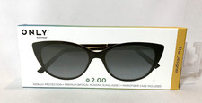 ONLY Eyewear Sunglasses Womens Bifocal Readers 2.00 Cat Eye The Designer NEW