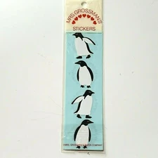 Vintage Mrs Grossmans Stickers Penguins 3 Strips in Package 