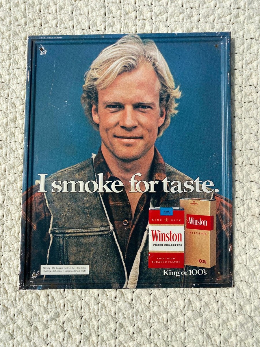 winston cigarettes taste vintage 1970s magazine Ad WINSTON LIGHTS mancave Winston Caster, Red Cigarettes Review