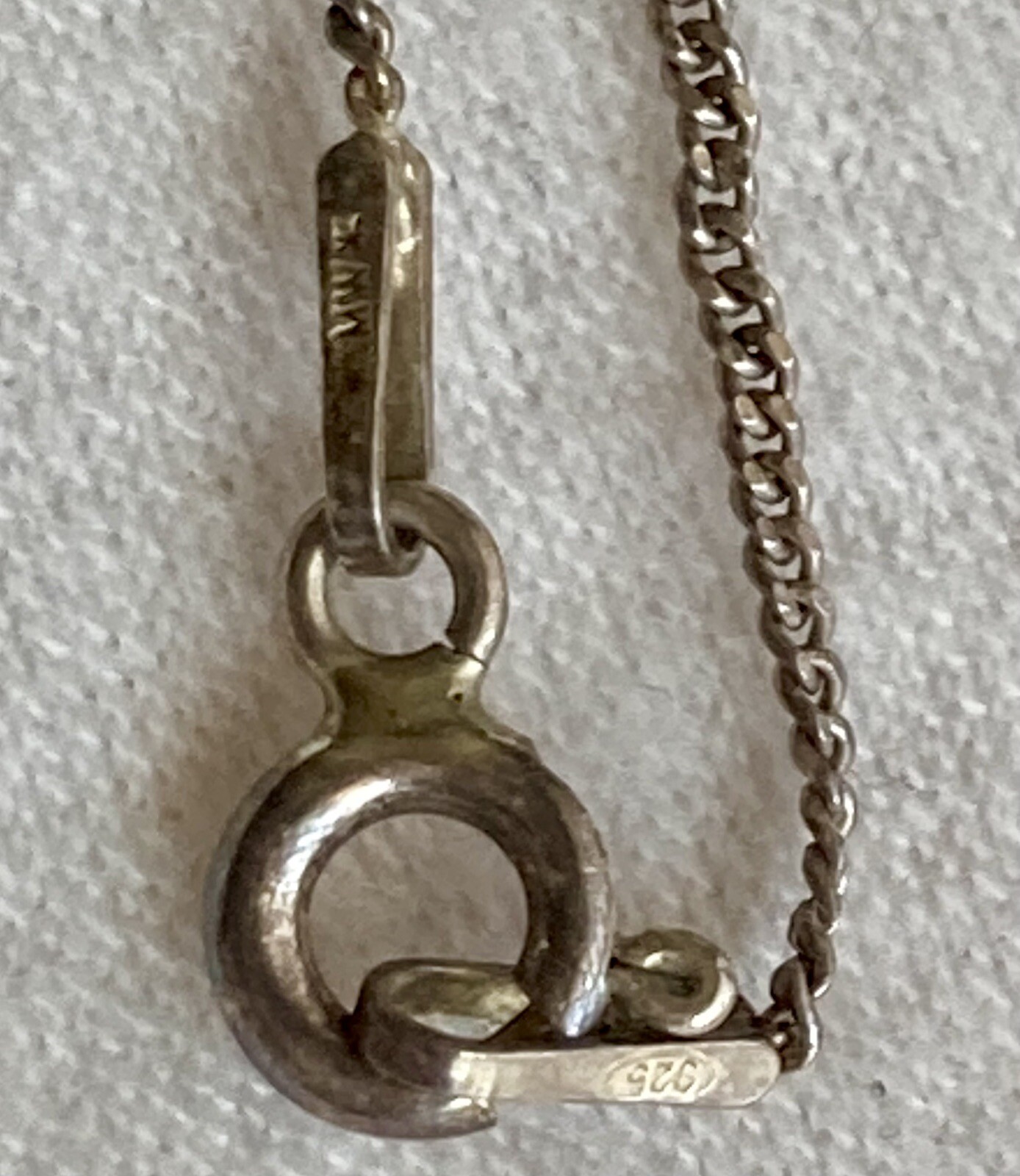 Sterling Silver Solid Round Pendant Curb Chain 18… - image 15