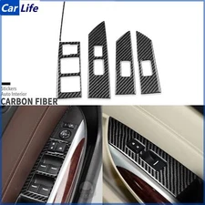Real Carbon Fiber Interior Window Lift Switch Panel Cover For Acura TLX 2015-20
