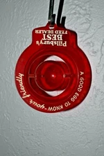 Vtg Pillsbury's Feed Dealer Yolk Egg Separator Red Plastic Advertising