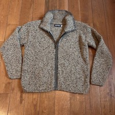 Womens Early Winters Vintage Wool Blend Full Zip Cardigan Sweater Made in USA M