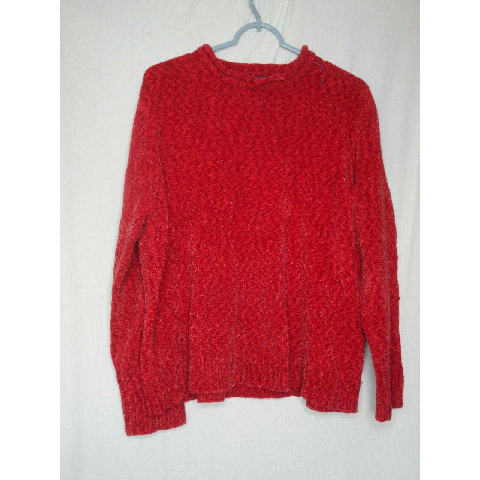 Basic Editions Size L Raspberry Sweater rolled ne… - image 1