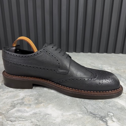 Abito Louis Vuitton Derby stringato grigio pelle taiga 9,5 LV 10,5 US 43,5 EUR - Foto 12 di 24