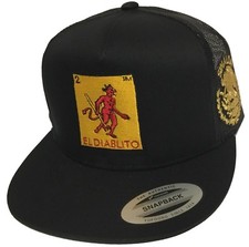 Sombrero El Diablo Diablito De Sinaloa Logo Federal Dorado A Lado 2 Logotipos Malla Negra