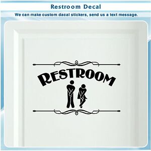Bathroom Toilet Door Sign Art Vinyl Home Decor Wall Sticker Decal Paste G 