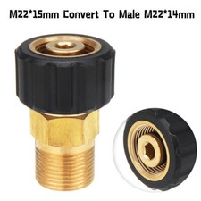 Pressure Washer Adapter M22 15mm Female to M22 14mm Male Thread Fitting Coupler