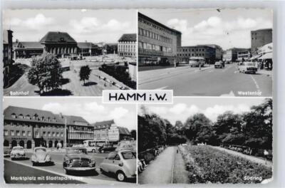 50829198 - 4700 Hamm Railway Station, Westentor, Suedring, Market Square, Car,