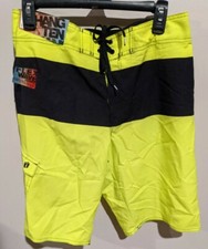Hang Ten Men's Swim Trunks. Lemontonic Color Style: HTY13S5020. New with Tags.