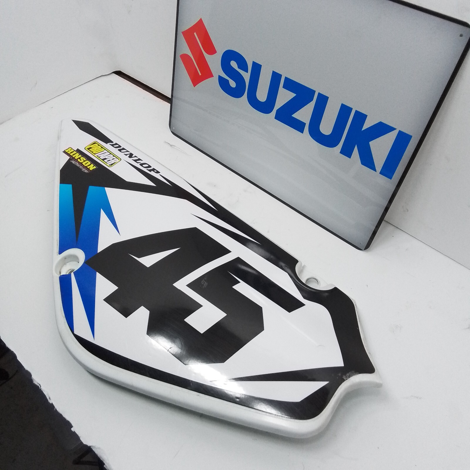 2004 SUZUKI RM 85 Side Panel Number Plate Left Side Panel with Graphics