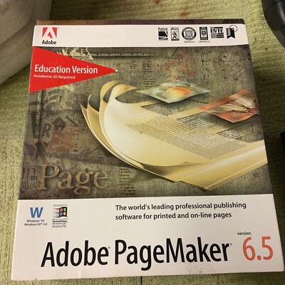 Big Boxed Vintage Adobe Pagemaker 6.5  for Mac Macintosh