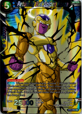 Returning Evil Golden Frieza BT2-062 SR Dragon Ball Super Card TCG