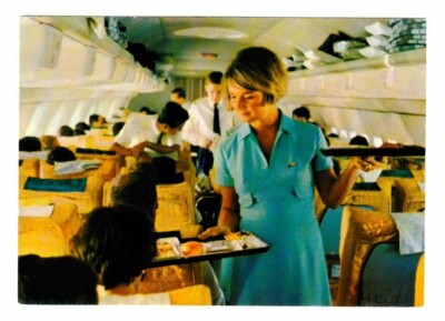 Alte AK   Lufthansa   Service  Intercontinental-Jet    1960er Jahre