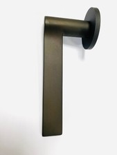 Millhouse Brass Brindley Lever Door Handle on Round Rose - Urban Matt Bronze