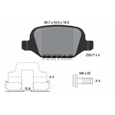 Satz Bremsbeläge Bremsklötze hinten für Alfa Romeo 147 937 156 932 GT | 23937