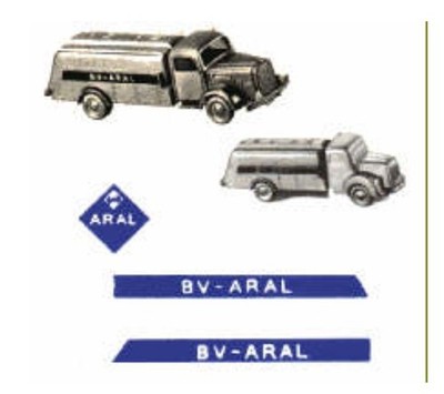 BV ARAL Ersatz Aufkleber f. WIKING MB Magirus BÜSSING Tankwagen # 781