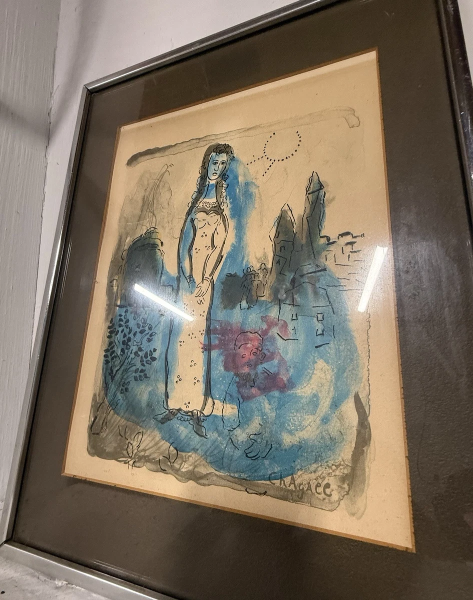 廃版Marc Chagall アートポスター フレーム 複製直筆サインあり 廃版