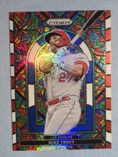 2022 Panini Prizm - Stained Glass Mike Trout #SG-5 Red White & Blue Prizm