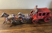 1959 Vintage Western Play set w/4 Horse Stagecoach,2 Drivers,  Original Box, NM