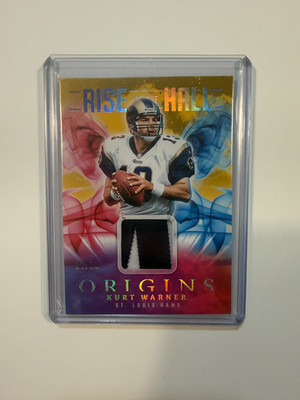 2025 Panini Origins Kurt Warner Rise to the Hall Gold /10 #RTH-KWA