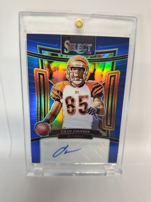  #d /99 Auto 2023 Select Signatures Chad Johnson CJO Blue Prizm Bengals NFL