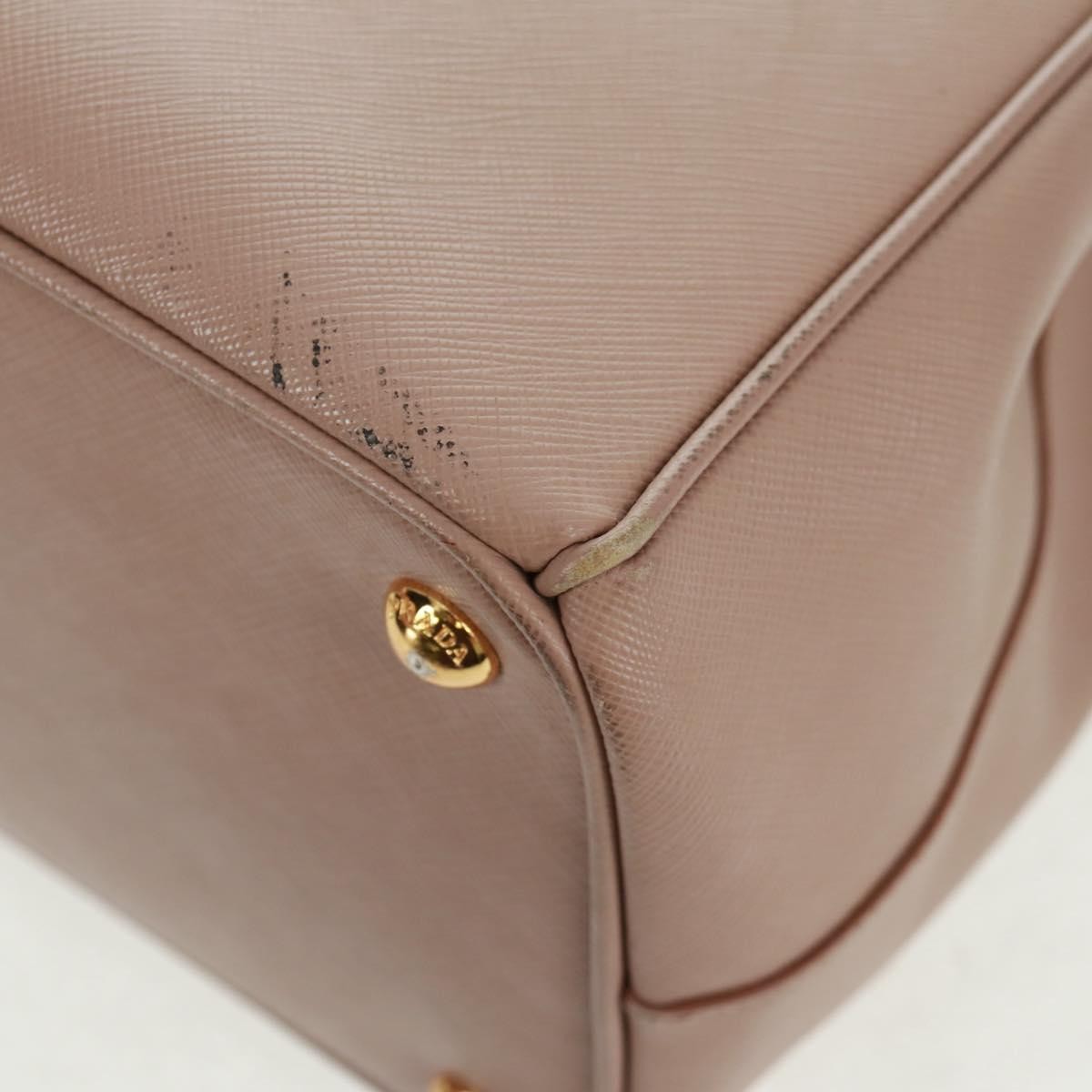 Prada Double Zip Lux Tote Saffiano Leather Pink Leather Tote Bag Bag Authentic thumbnail 12