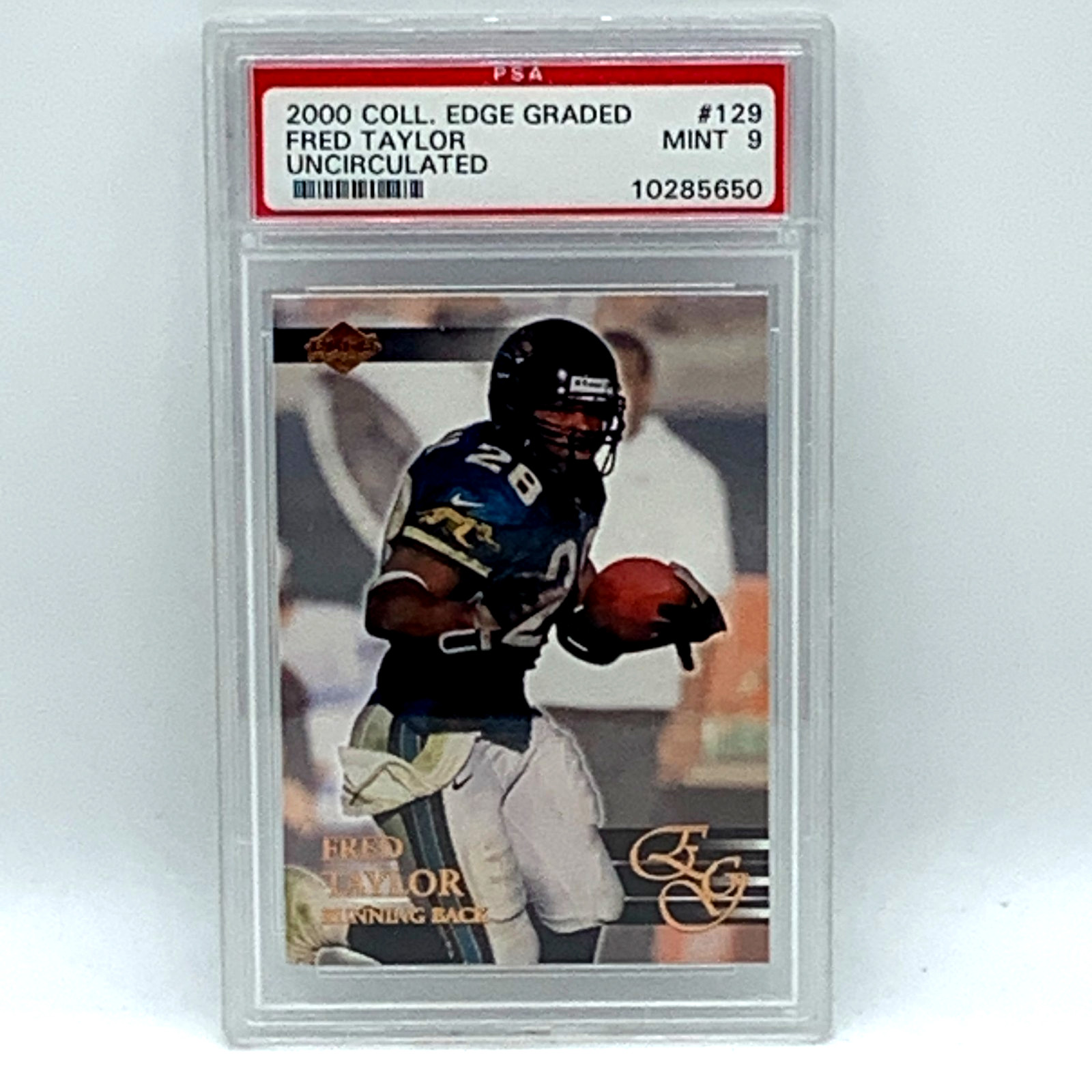 2000 Collector's Edge Fred Taylor #129 PSA 9 Mint Uncirculated 1/5000 Jaguars S4