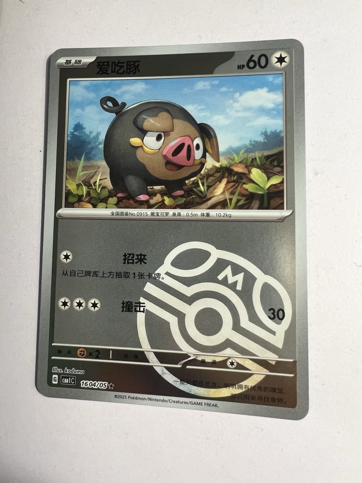 [US SELLER] Lechonk Masterball Holo 1604/05 CBB1C S-Chinese Gem Pack Pokemon