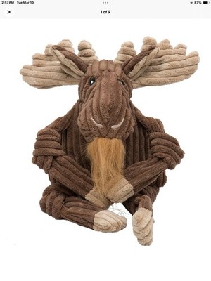 Hugglehound Moose Knottie Plush Dog - Dog Animal , Puppy Toys, Squeaky