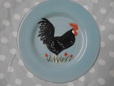 Stunning Hand Painted Gabriella Shaw Plate Hen/Cockerel Chicken Cottagecore