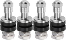 Metal/Chrome Tire Valve Stems High Pressure Bolt in Valve Stem Flush Mount 4 Pcs
