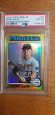 2024 TOPPS HERITAGE HENRY DAVIS CHROME GOLD BORDER/5.PSA 10