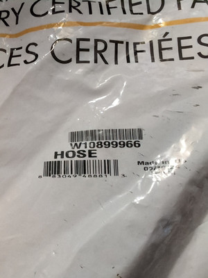 NEW GENUINE OEM Whirlpool Hose W10899966 Factory Sealed 