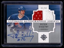 2007-08 Upper Deck Ultimate Collection Autographed Jerseys Peter Stastny Auto