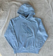 OVO Chambray Blue Chenille OG Owl Hoodie - New - Authentic