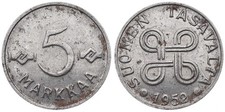 Finnland - Finland 5 Markkaa 1952-1959 - verschiedene Jahrg&auml;nge