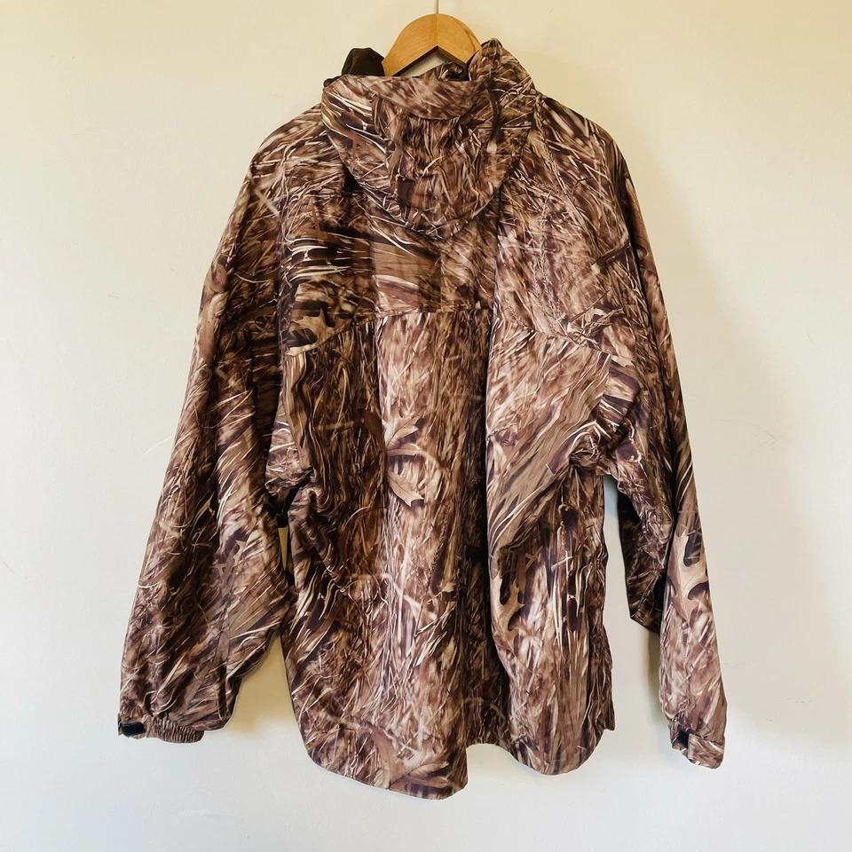 Huntworth Camo Jacket Coat Men’s XL Windbreaker Rain Zipper Pockets Hood - Image 4 of 4