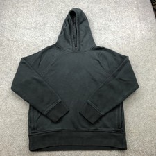 Banana Republic Hoodie Mens Medium Black Pullover Sweatshirt Fleece Casual Warm